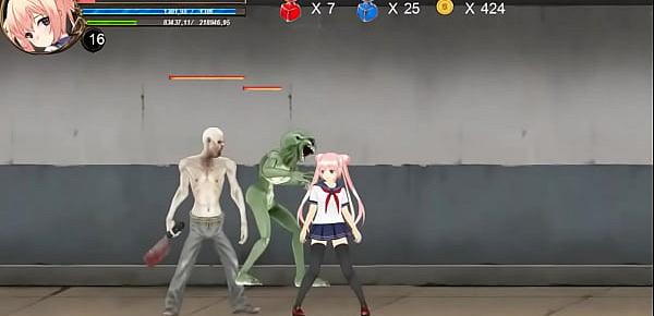 trendsCute teen girl 18 yo hentai having sex with men , aliens and monsters man in Fighting Girl Mei action hentai ryona gameplay with internal penetration sex view